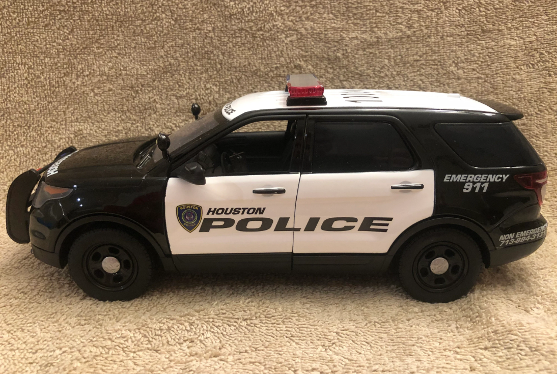 1/18 Scale 2015 Ford Explorer Houston Texas Police Diecast Model – Custom LED Lights & Siren | Hand-Built by Badboys Creations