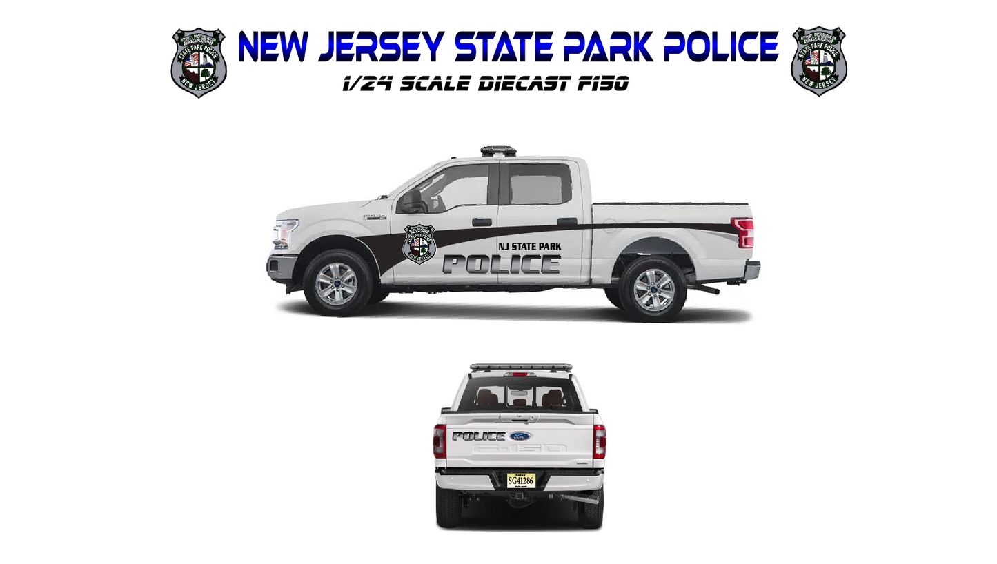 1/24 Scale Ford F-150 New Jersey State Police Diecast Model Replica – Custom Made Detailed Police Truck | Badboys Creations