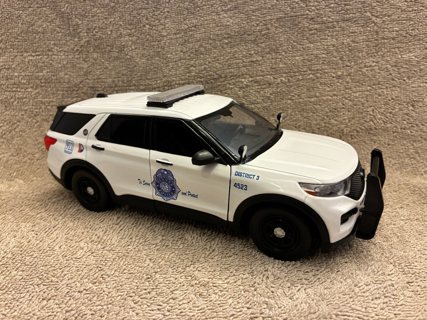 1/24 Scale 2022 Ford Explorer Denver Colorado Police Diecast Model Car – Custom Detailed DPD Graphics – By Badboys Creations – Non-Working