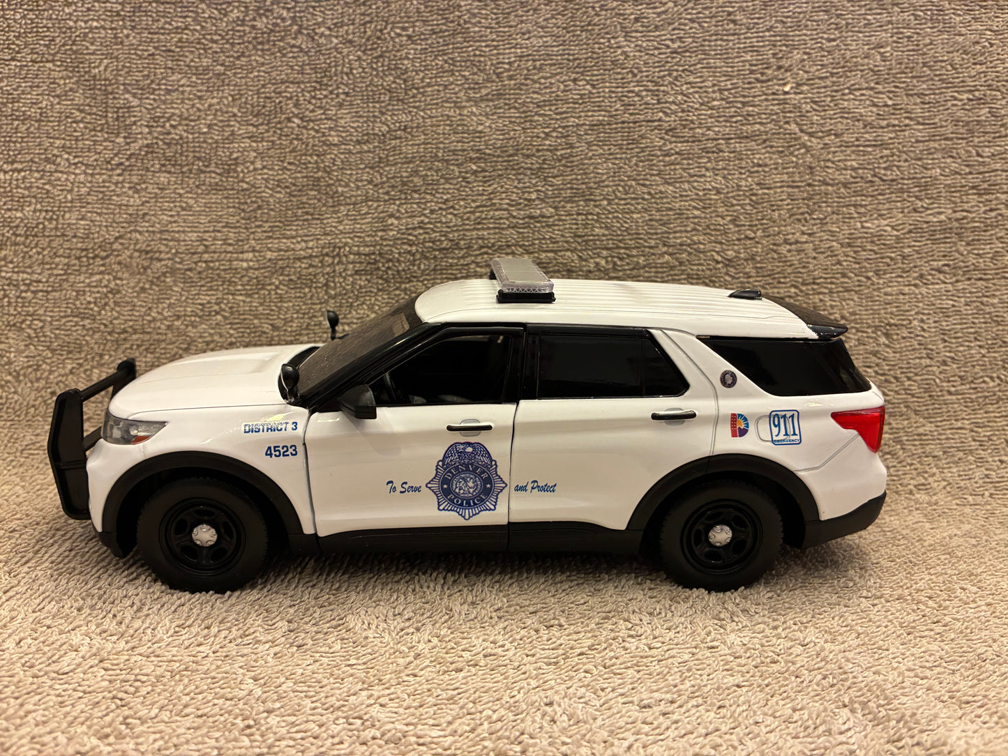 1/24 Scale 2022 Ford Explorer Denver Colorado Police Diecast Model Car – Custom Detailed DPD Graphics – By Badboys Creations – Non-Working