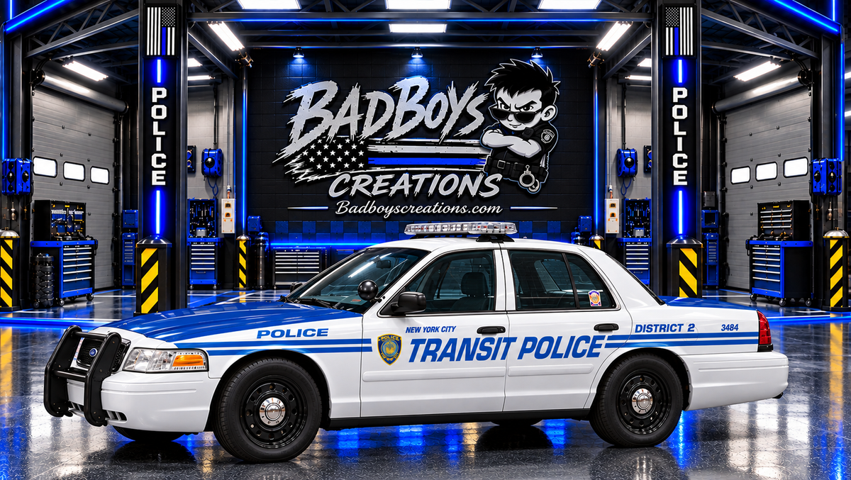 1/18 Scale NYC Transit Police Ford Crown Victoria Diecast Model – Working LED Lights & Siren