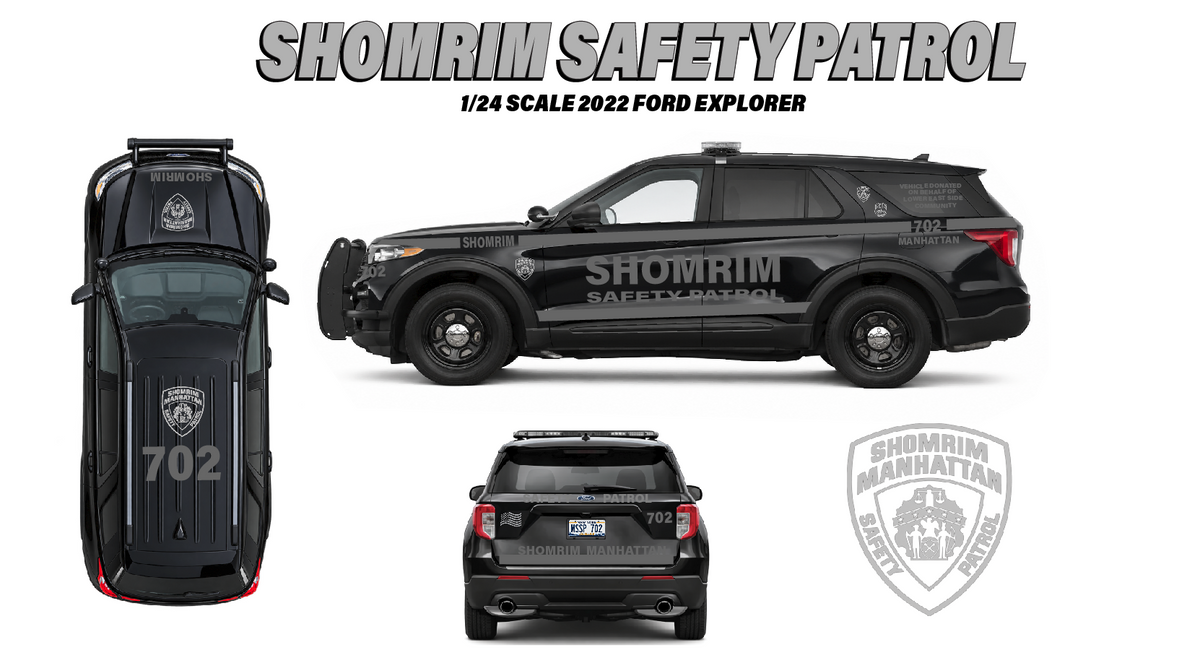 1/24 Scale 2022 Ford Explorer – Shoreham Safety Patrol Custom Diecast Police SUV Model