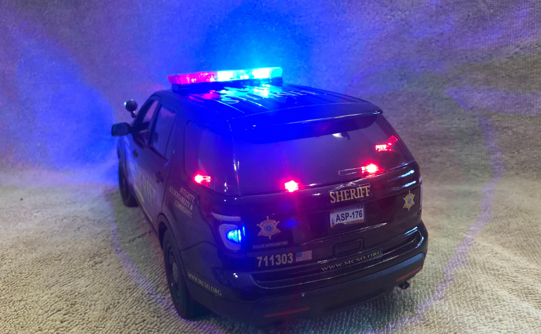 1/18 Scale 2015 Ford Explorer Maricopa County Sheriff Arizona Diecast Model | Custom Working LED Lights & Siren | Police Replica by Badboys Creations