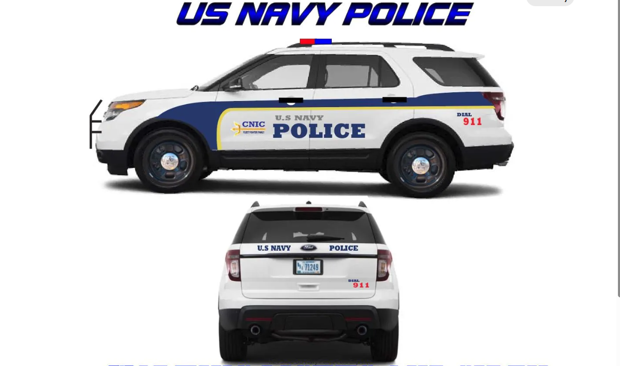 1/24 Scale 2015 Ford Explorer U.S. Navy Police Diecast Model Car – Factory Working Lights & Siren – Custom by Badboys Creations
