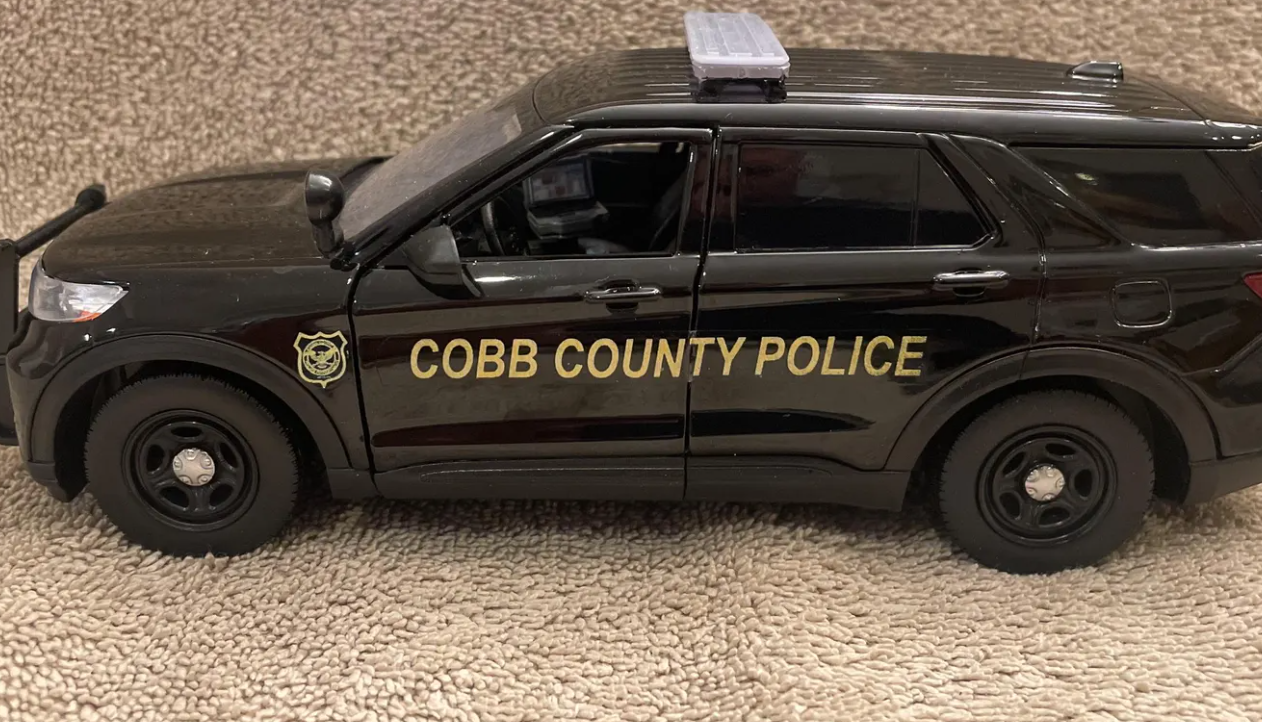 1/24 Scale Cobb County Georgia Police Diecast Model Car w/ Working Lights & Siren – Custom Made by Badboys Creations