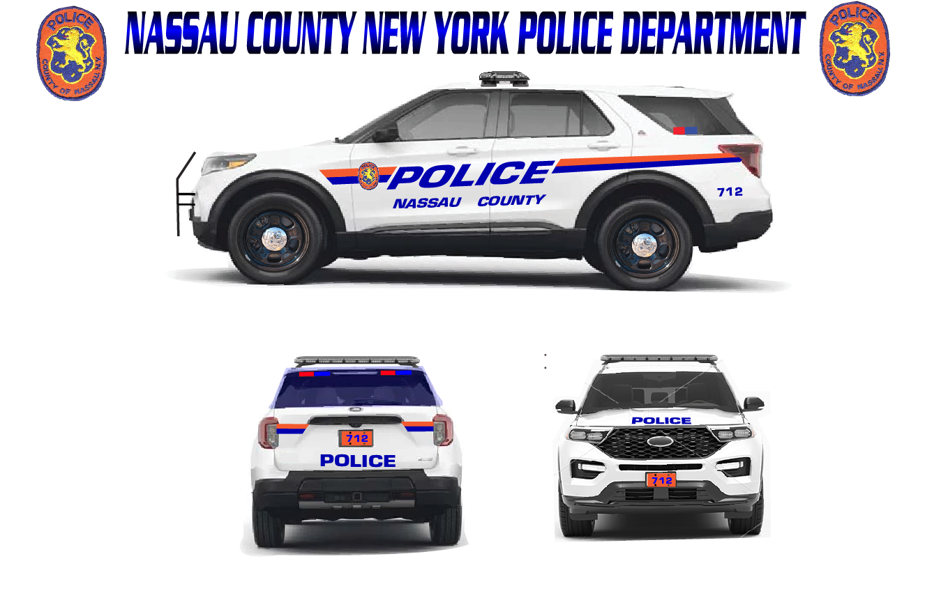 1/24 Scale 2022 Ford Explorer Nassau County NY Police Diecast Model – Working Lights & Siren – Custom Detailed Replica | Badboys Creations