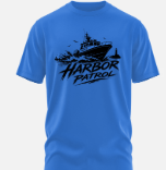 Harbor Patrol Graphic T-Shirt | Patrol Boat Nautical Shirt | Law Enforcement & Boating Tee