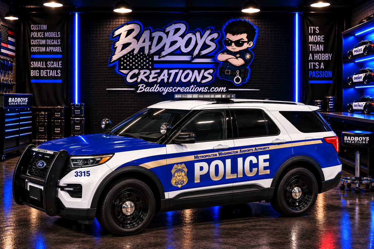 1/24 2022 Ford Explorer Metropolitan Washington Airports Authority Police Diecast – Working Lights & Siren